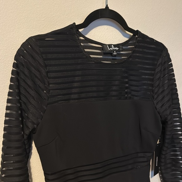 Lulu’s NWT Little Black Dress 3/4 Sleeve Women Small Classy Elegant Bachelorette - Picture 7 of 14